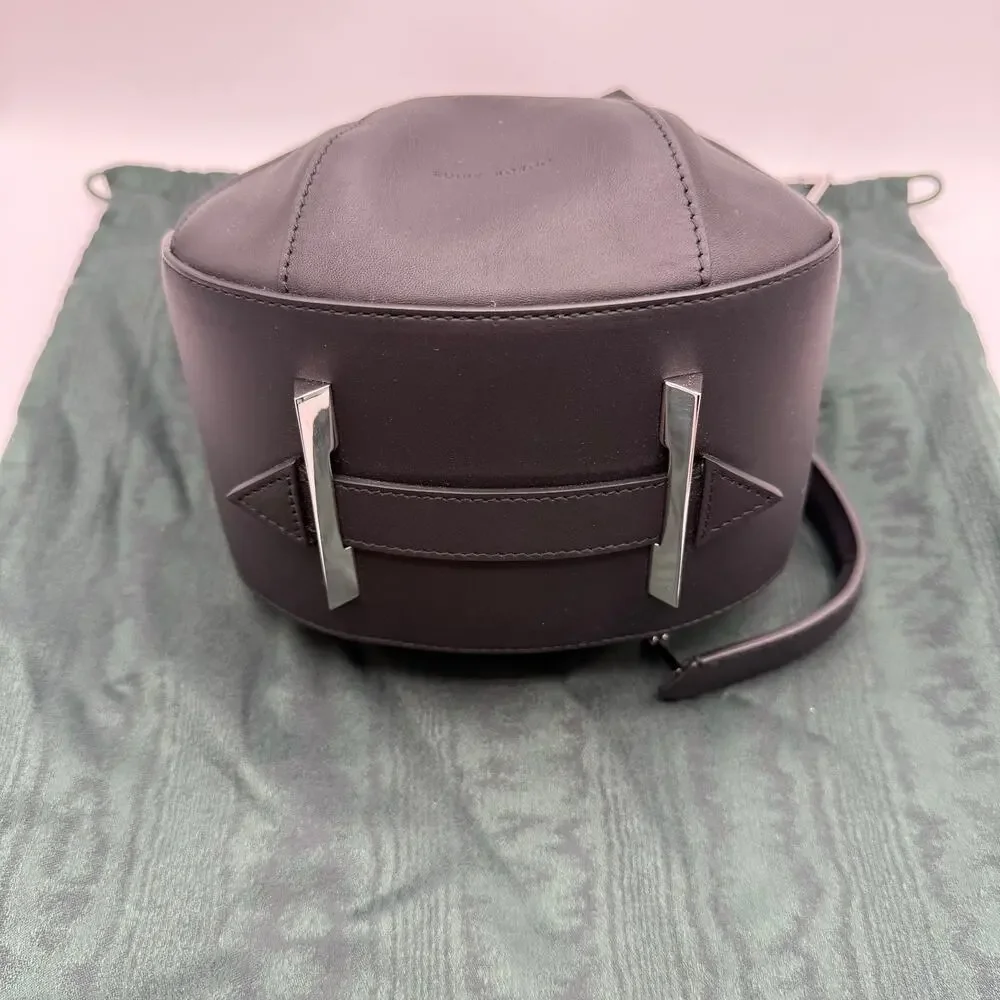 Eddie Borgo Mini Pepper Pochette Calf Leather Sterling Silver Designer Tulip Bag - Picture 11 of 13
